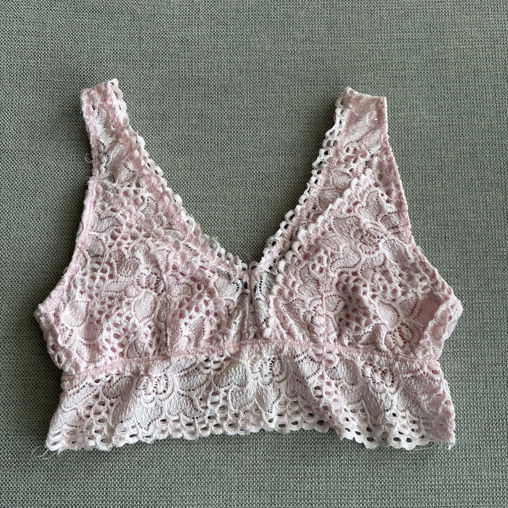 Altar'd State Pink Lace Bralette Intimates